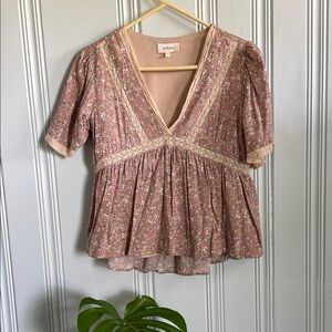 Bohme Pink Floral Women's Top